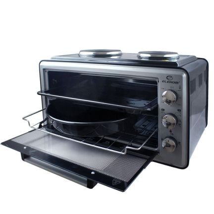 Готварска печка ЕК-2005 OV  45 L, 3 режима на работа, 2 котлона, 2 емайлирани тави, решетка, Лампа