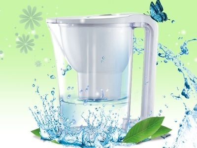 Clean water at home with purification jugs with activated carbon