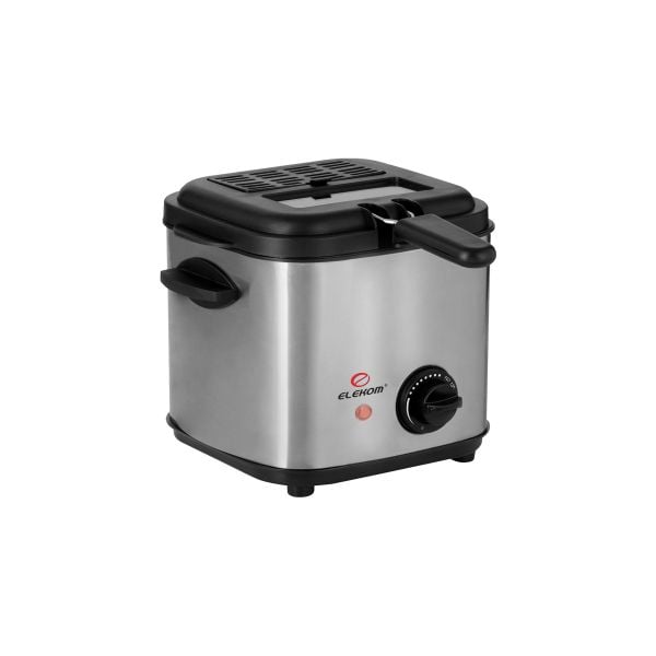 Фритюрник ЕК-051SS, 1,5 Литра, 1000W, Koшница с дръжка, Терморегулатор 0-190°С