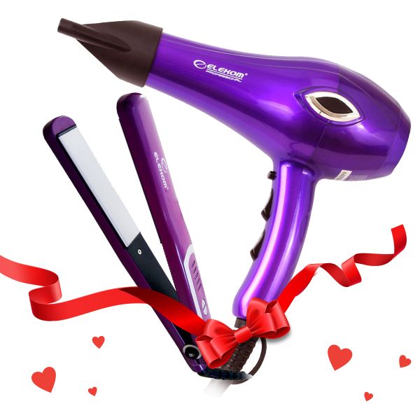 Комплект за Нея и Него: Сешоар EK-6600 и Преса за коса EK-1161