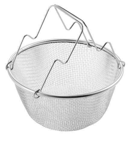 Basket for frying and cooking with handles EK-022-22