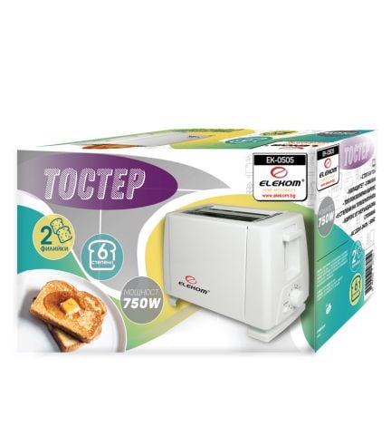 ТОСТЕР ЕК-0505 - тостер за препечени филийки ЕЛЕКОМ