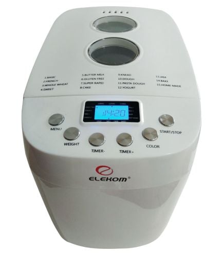 Хлебопекарна ЕК-8907, 850 W, Капацитет на тавата за печене - 1,5 Литра, 15 програми, Висока честота на месене