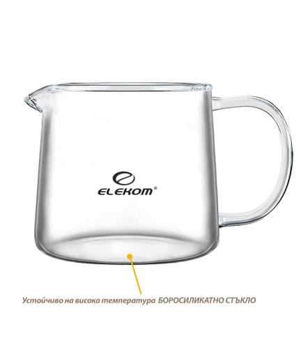 Стъклена кана за чай с инфузер EK-ТP1500 - 1500 мл