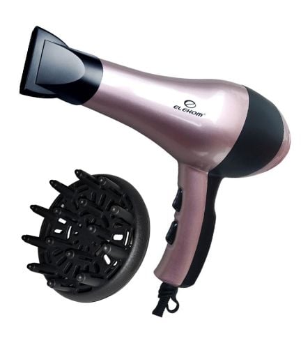Hair dryer ELECOM EK-5889, 1600W, 3 temperature modes, 2 speeds, concentrator and diffuser