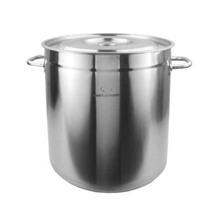 Large cauldron with lid - STAINLESS STEEL - EK-KZ49L