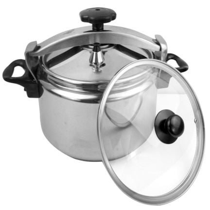 Pressure cooker EK-S11, 11 liters, 2 lids, Additional silicone ring, Induction, Stainless steel
