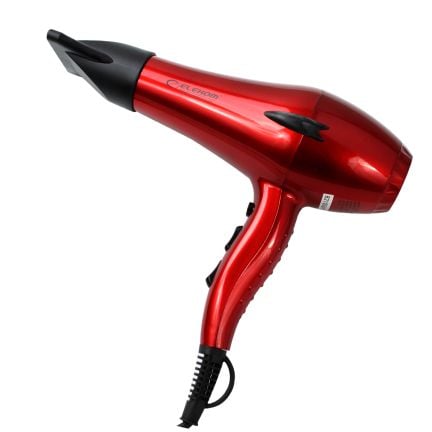 Hair dryer ELECOM EK-8210 N - burgundy, Professional, 2300W, 2 concentrators, ionization, 2 speeds