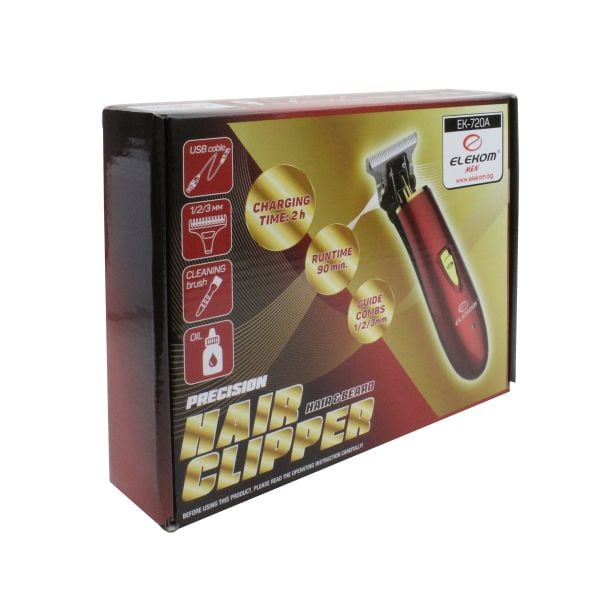 Машинка за подстригване EK-720A, за всеки тип коса и брада, 3 дължини на рязане