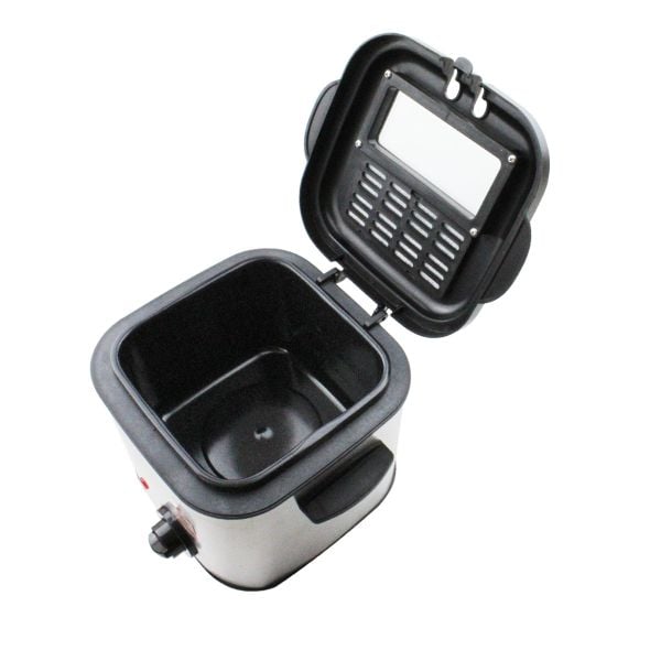 Фритюрник ЕК-051SS, 1,5 Литра, 1000W, Koшница с дръжка, Терморегулатор 0-190°С