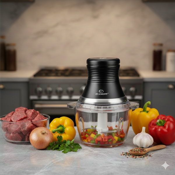 Чопър  EK-1011GS, 300W, 4 режещи остриета от неръждаема стомана, Стъклена купа 1.2 Литра