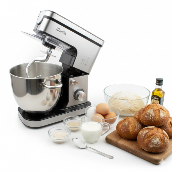 Планетарен Миксер SU-212E, 2000W, Купа-10 Литра, Месене на тесто, Разбиване на яйца, Размесване на крем и сметана