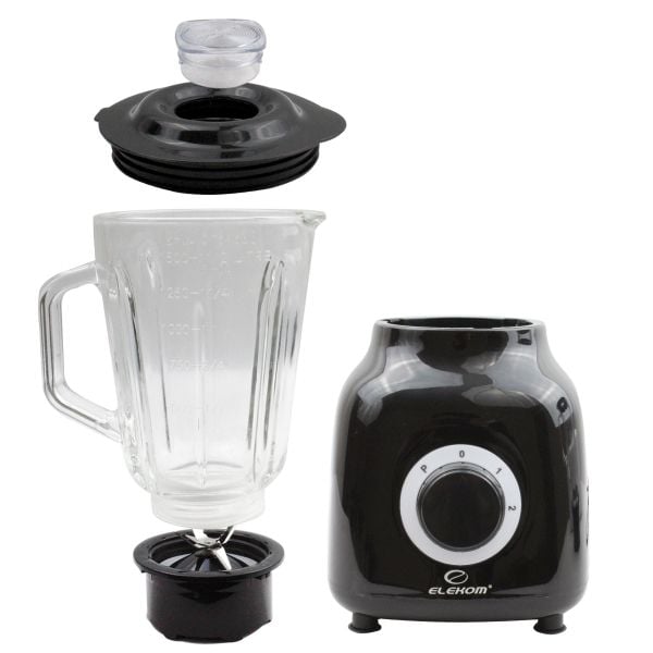 Блендер EK-6102B, 600W, 2 Скорости + Пулс, 1.5 Литра, Стъклена кана