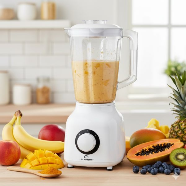 Блендер EK-6103W, 600W, 2 Скорости, Пулс функция, 1.5 Литра кана