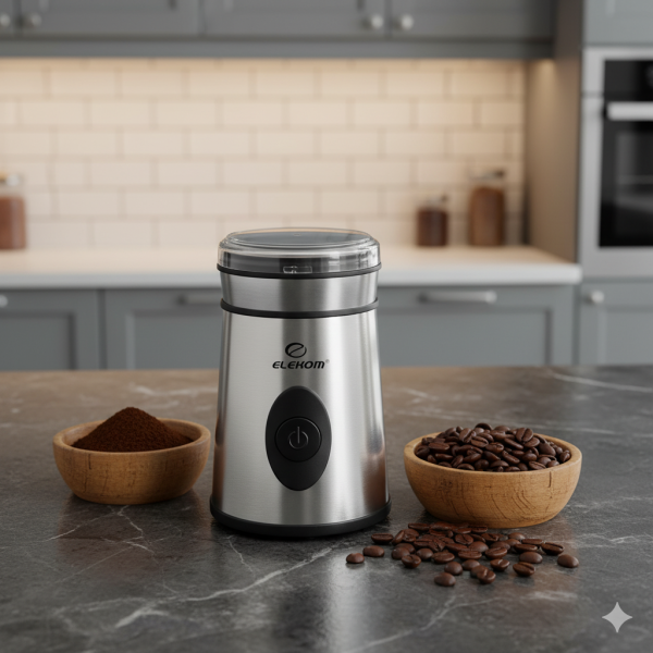 Кафемелачка ЕК-9202, Мощна 200W, Дълбок контейнер, Ножове от неръждаема стомана