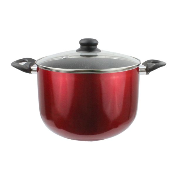 Дълбока тенджера за готвене и пържене ЕК-145 R, Кошница за пържене, Незалепващо мраморно покритие