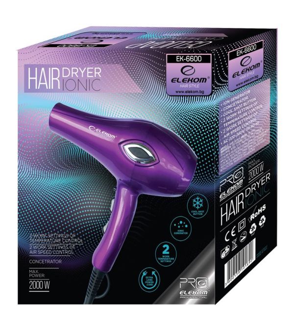 Комплект за Нея и Него: Сешоар EK-6600 и Преса за коса EK-1161