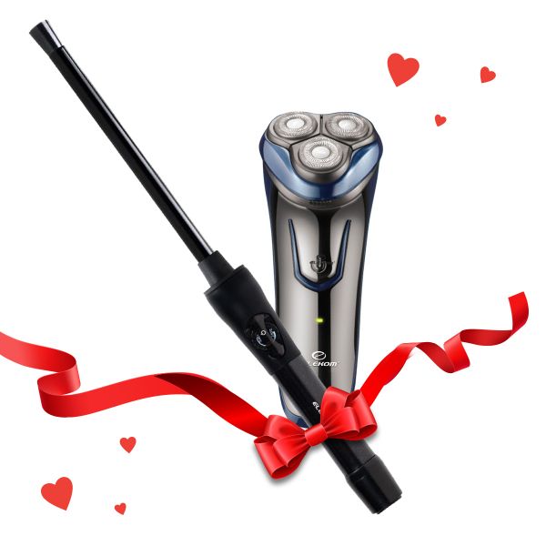 Комплект за Нея и зя Него: Маша за коса EK-V8 и Машинка за бръснене EK-2807