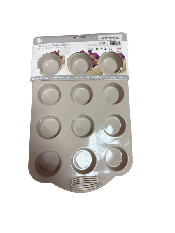 СИЛИКОНОВА ФОРМА ЗА МЪФИНИ EK-G201
