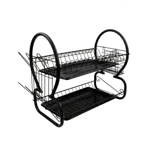 СУШИЛКА  ЗА СЪДОВЕ МЕТАЛ EK-6032, 2 реда, Тавички за оттичане, Органайзер за прибори