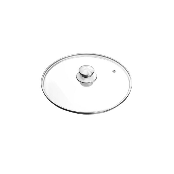 Тиган EK-0460, 24x6cm, Интелигентно Незалепващо дъно, Hexa Лазерна Технология, Индукционно Дъно, Стъклен Капак