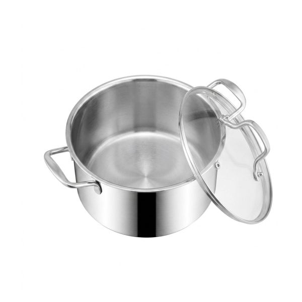 Тенджера със Стъклен Капак EK-0628, 8 литра, 28x15cm