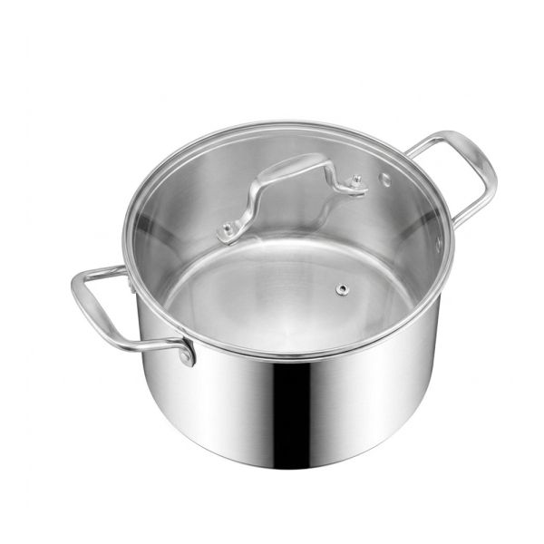 Тенджера със Стъклен Капак EK-0626, 6 литра, 26x15cm