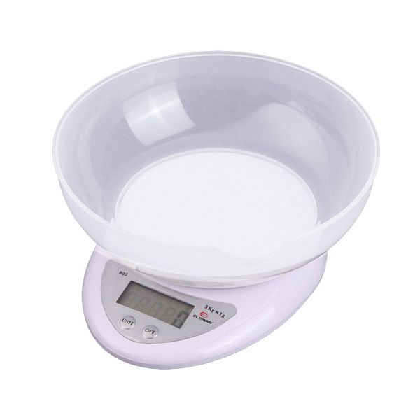 Дигитална Кухненска Везна Elekom EK-05SC, 5kg, Високочувствителен сензор, Индикация за изтощена батерия, 2бр. AAA 